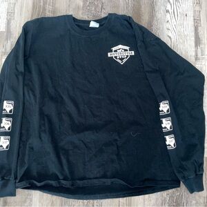 Black Long Sleeve Motorcycle Shop Shirt